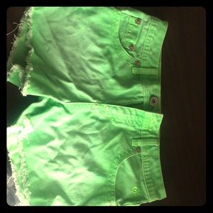 Lime green shorts!